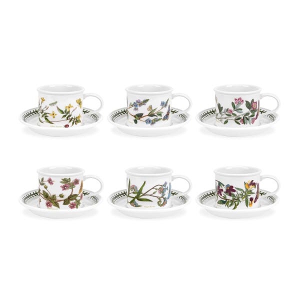 portmeirion Portmeirion Botanic Garden Breakfast Cup and Saucer (D) Set of 6