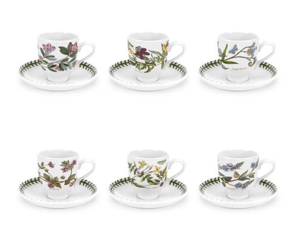 portmeirion Portmeirion Botanic Garden Coffee Cup and Saucer Set of 6