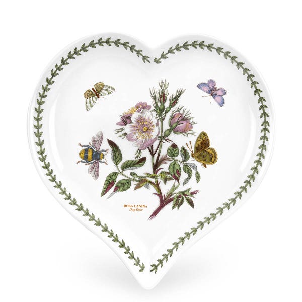portmeirion Botanic Garden Dog Rose Heart Dish