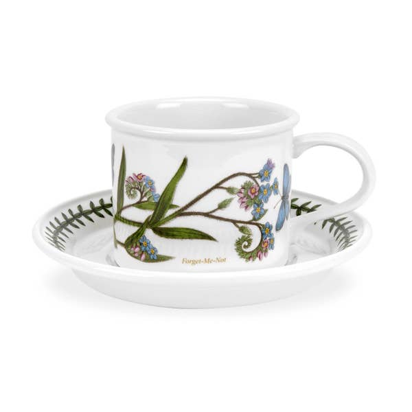 portmeirion Portmeirion Botanic Garden Mocha Coffee Cup and Saucer Forget me Not