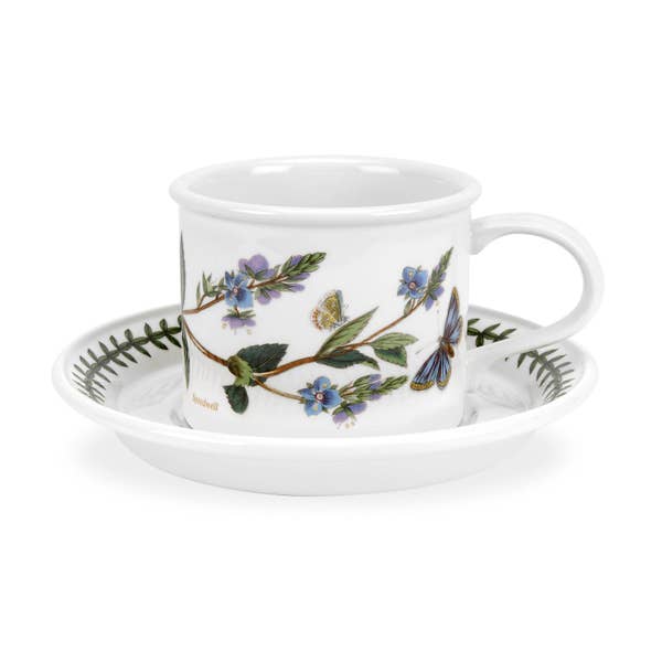 portmeirion Portmeirion Botanic Garden Mocha Coffee Cup and Saucer Speedwell
