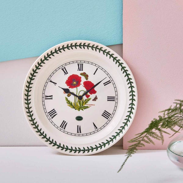 Portmeirion Botanic Garden Poppy Wall Clock