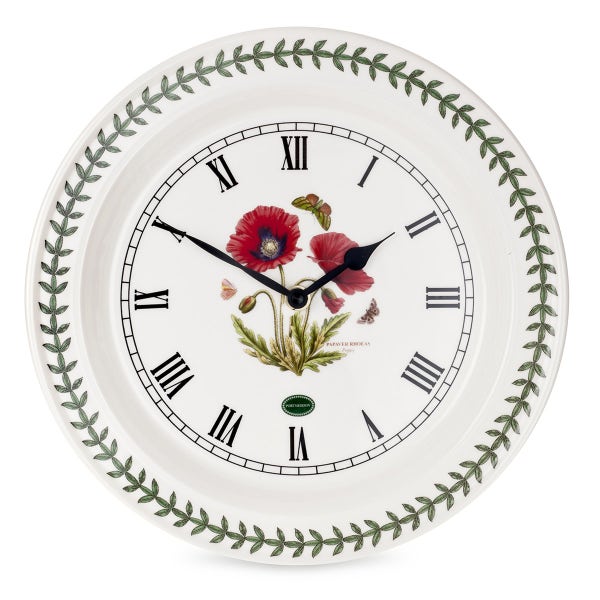 portmeirion Botanic Garden Poppy Wall Clock