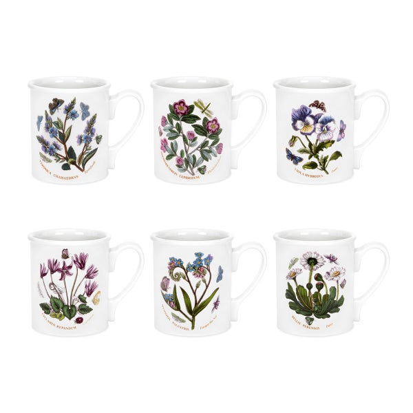 portmeirion Botanic Garden Set of 6 Breakfast Mugs