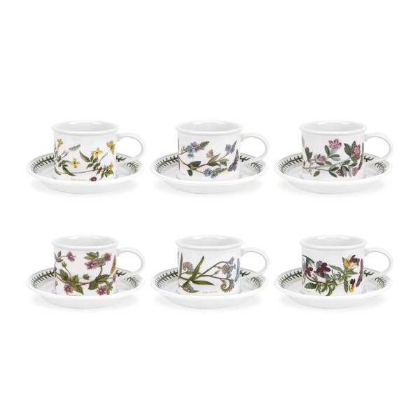 portmeirion Portmeirion Botanic Garden Tea Cup and Saucer (D) Set of 6