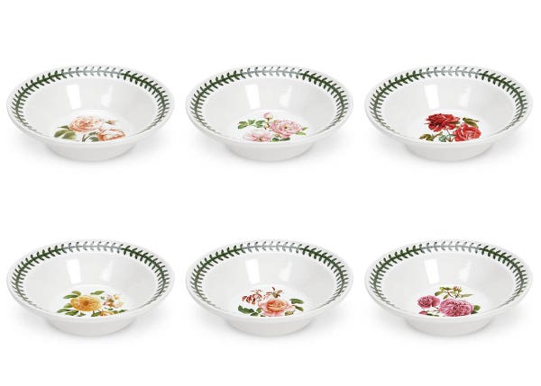 portmeirion Botanic Roses Set of 6 Cereal Bowls
