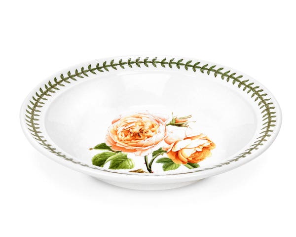 portmeirion Botanic Roses Tamora Peach Soup Plate