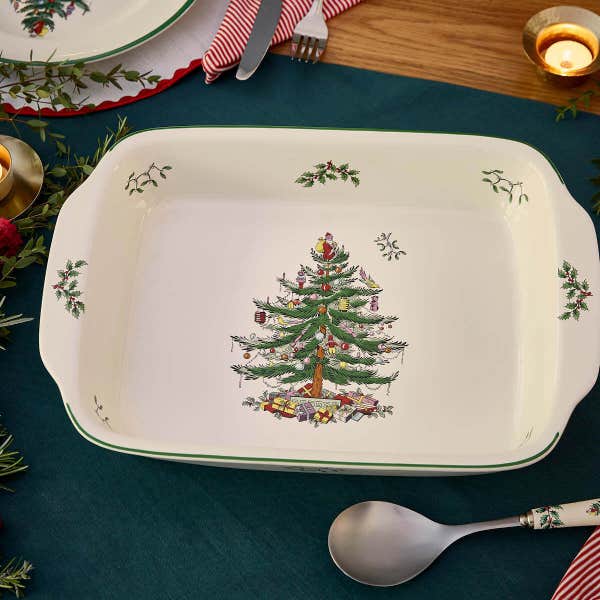 Portmeirion Christmas Tree Handled Serving Dish