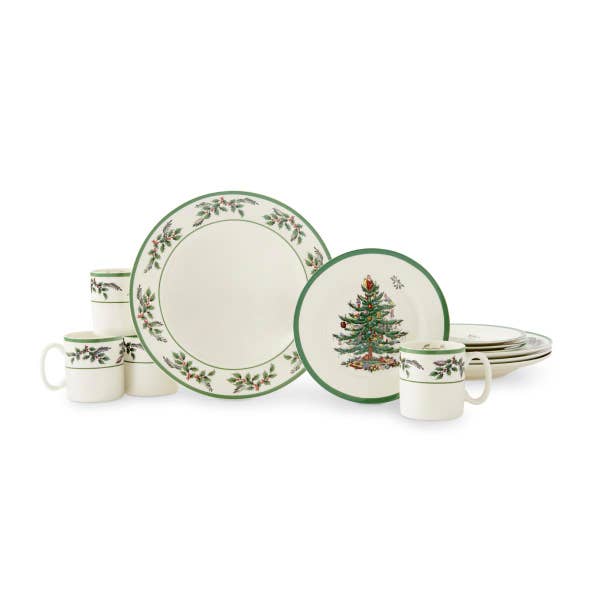 portmeirion Christmas Tree Holly 12-Piece Set