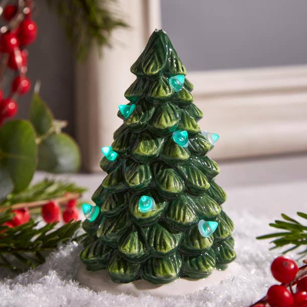 Portmeirion Christmas Tree LED Village Centrepiece