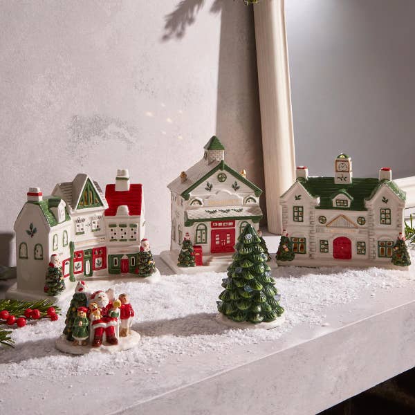 Portmeirion Christmas Tree LED Village Centrepiece