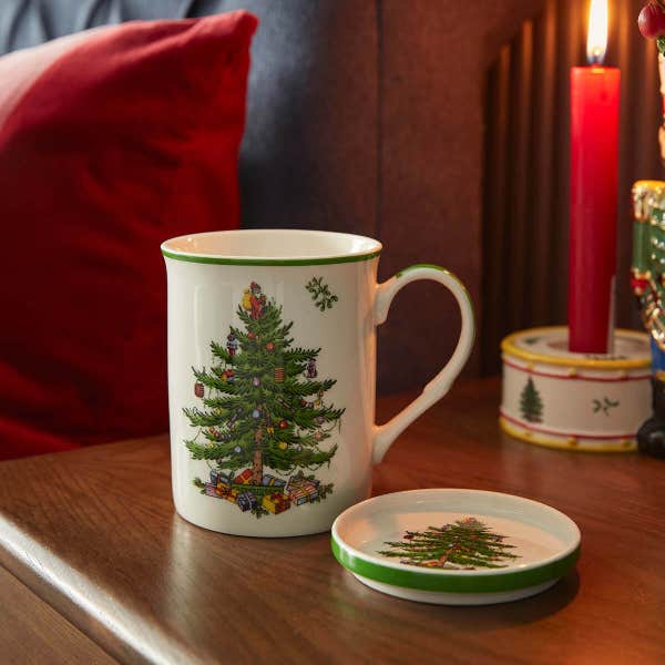 Portmeirion Christmas Tree Mug & Coaster Set