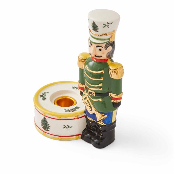Portmeirion Christmas Tree Nutcracker Candle Green