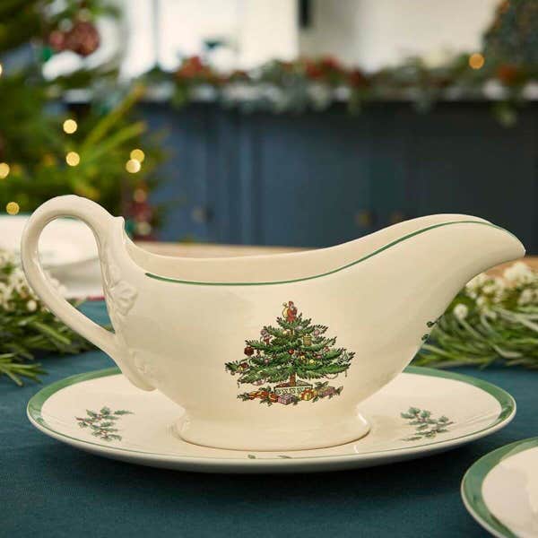 Portmeirion Christmas Tree Sauce Boat & Stand