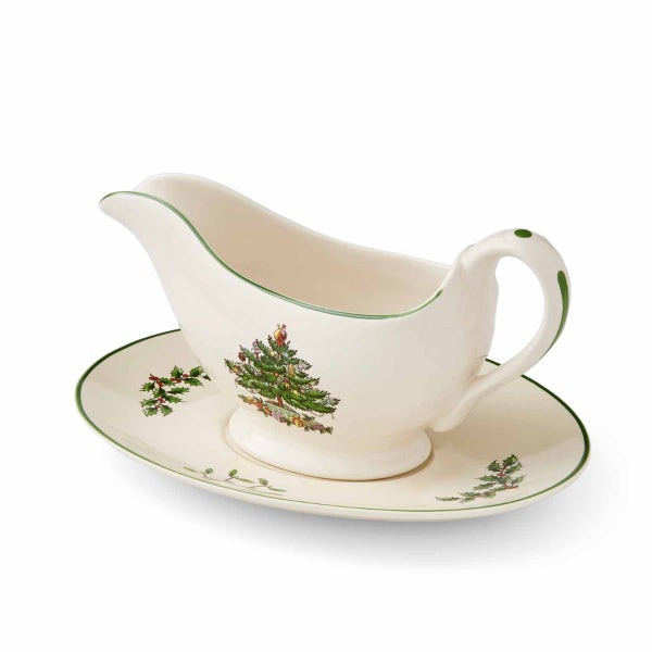 Portmeirion Christmas Tree Sauce Boat & Stand