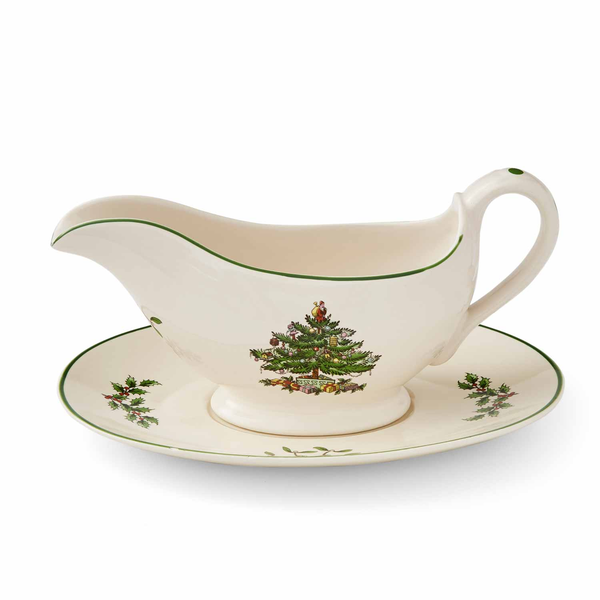 portmeirion Christmas Tree Sauce Boat & Stand