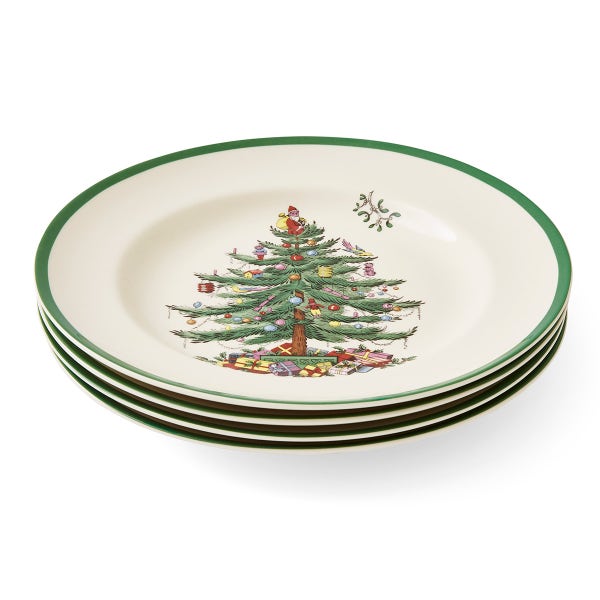 portmeirion Christmas Tree Set of 4 Dinner Plates