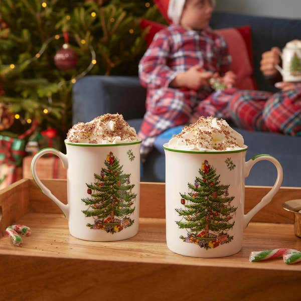 Portmeirion Christmas Tree Set Of 4 Mugs