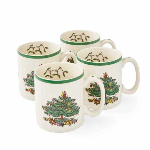 portmeirion Christmas Tree Set of 4 Mugs