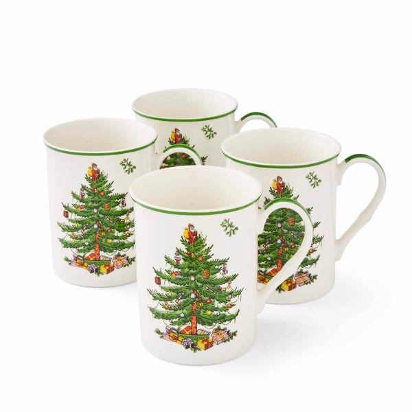 portmeirion Christmas Tree Set of 4 Mugs