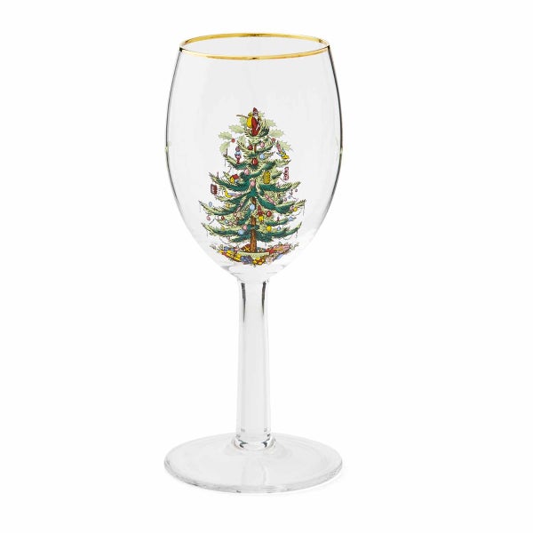 Portmeirion Christmas Tree Set Of 4 Wine Glasses