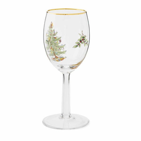 Portmeirion Christmas Tree Set Of 4 Wine Glasses