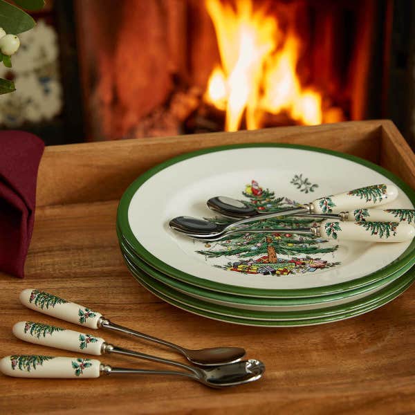 Portmeirion Christmas Tree Set Of 6 Tea Spoons