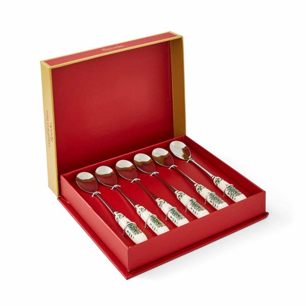 Portmeirion Christmas Tree Set Of 6 Tea Spoons