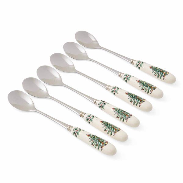 portmeirion Christmas Tree Set of 6 Tea Spoons