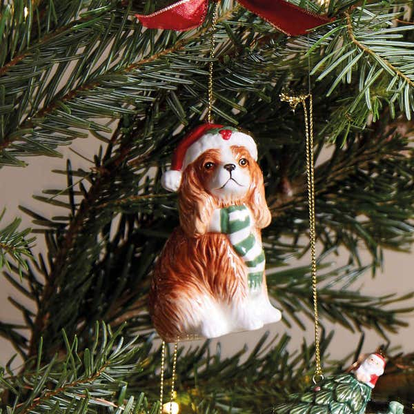 Portmeirion Christmas Tree Spaniel Ornament