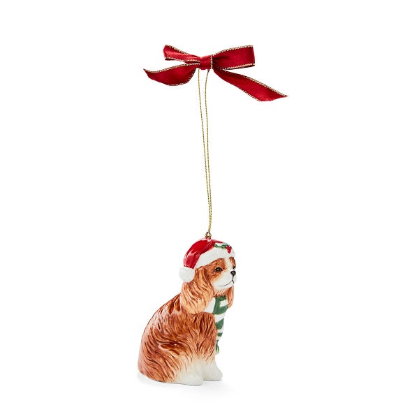 Portmeirion Christmas Tree Spaniel Ornament