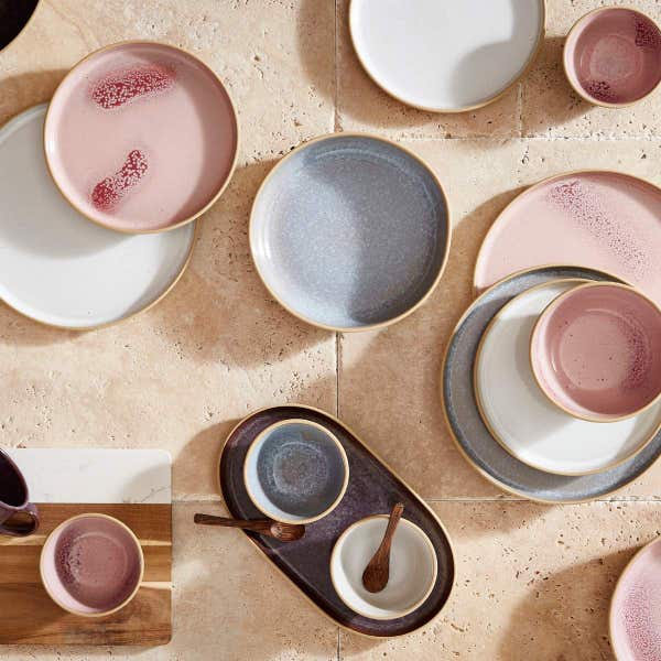 Portmeirion Portmeirion Minerals Set Of 4 5.5 Inch Bowls Rose Quartz