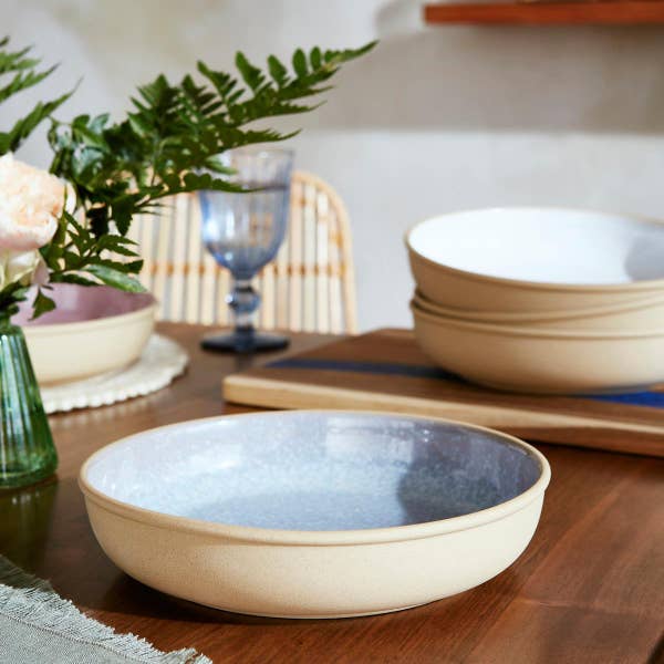 Portmeirion Minerals Set Of 4 Low Bowls Aquamarine