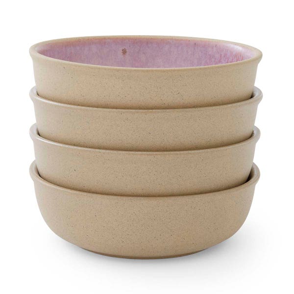 portmeirion Portmeirion Minerals set of 4 Small Low Bowls Rose Quartz