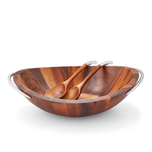 portmeirion Nambé Braid Salad Bowl & Servers