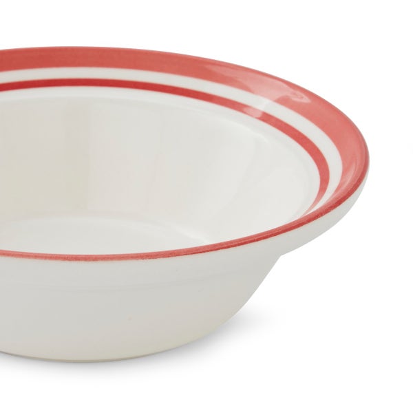 Portmeirion Potter's Stripe Oatmeal Bowl Red