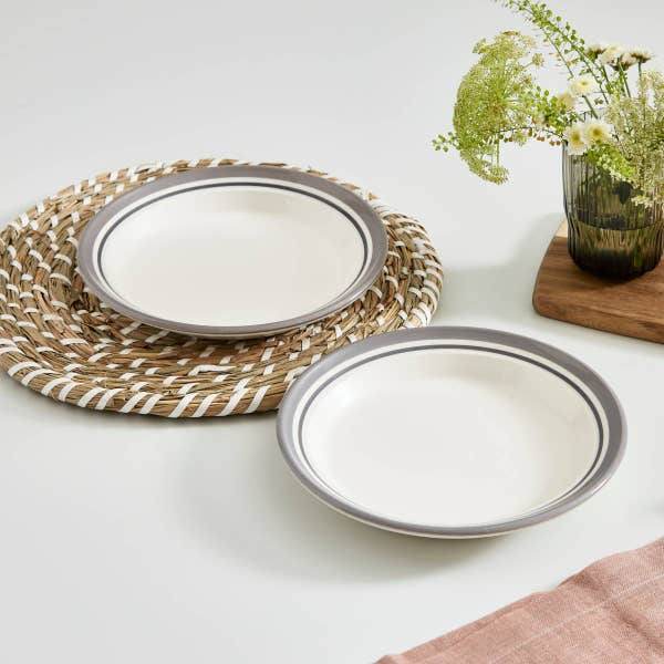 Portmeirion Potter's Stripe Side Plate Grey