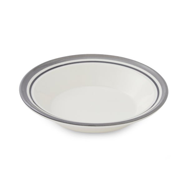 portmeirion Potter's Stripe Soup Plate Grey