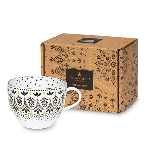 Portmeirion Sara Miller Artisanne Noir Mug Mandala