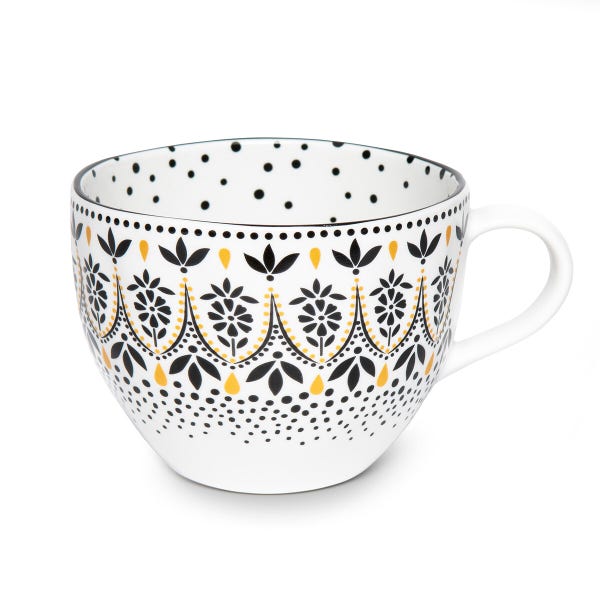 portmeirion Sara Miller Artisanne Noir Mug Mandala