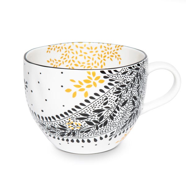 portmeirion Sara Miller Artisanne Noir Mug Paisley