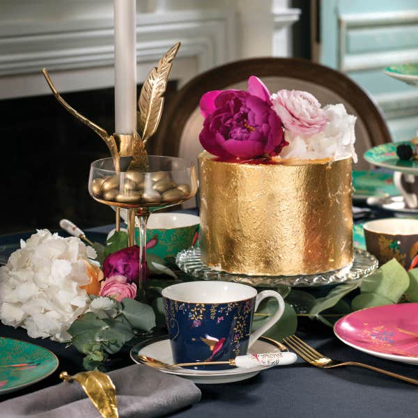 Portmeirion Sara Miller Chelsea Teacup & Saucer Navy