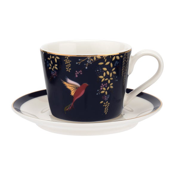 portmeirion Sara Miller Chelsea Teacup & Saucer Navy