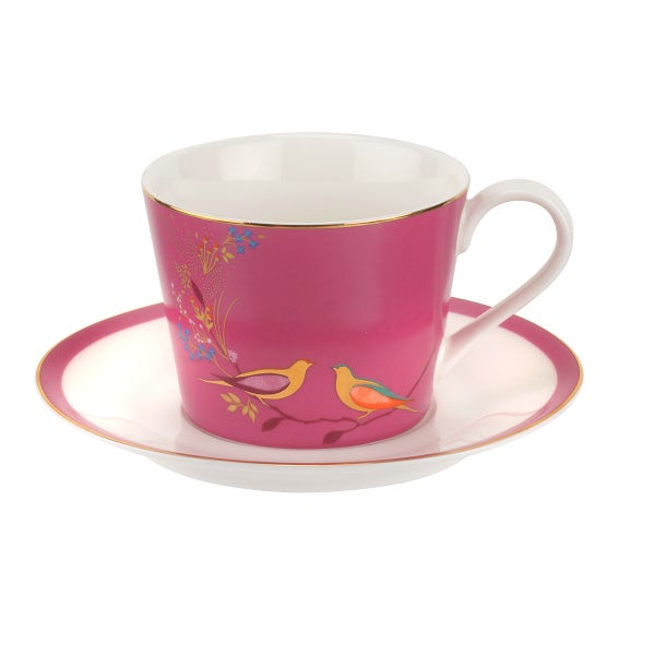 portmeirion Sara Miller Chelsea Teacup & Saucer Pink