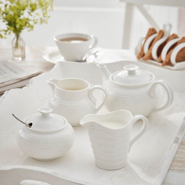 Portmeirion Sophie Conran Covered Sugar Bowl White
