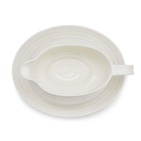 Portmeirion Sophie Conran Gravy Boat & Stand White