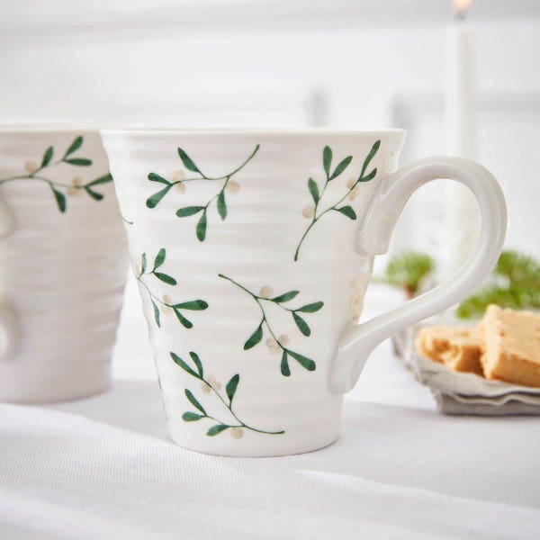 Portmeirion Sophie Conran Mistletoe Set Of 2 Mugs