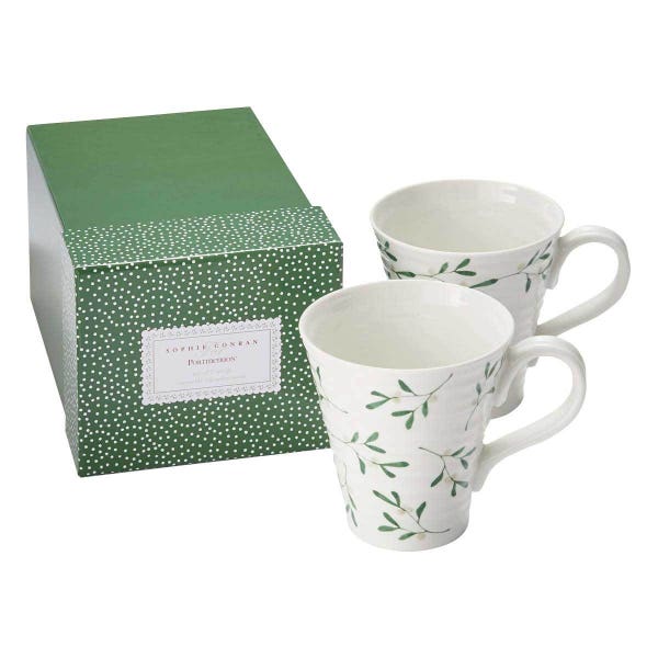 Portmeirion Sophie Conran Mistletoe Set Of 2 Mugs