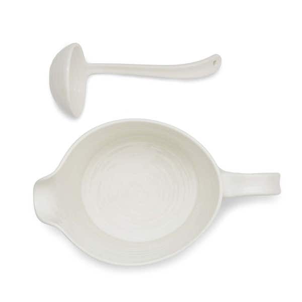 Portmeirion Sophie Conran Sauce Jug & Mini Ladle