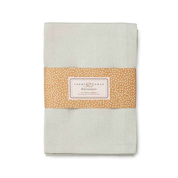 portmeirion Sophie Conran Set of 4 Napkins Grey